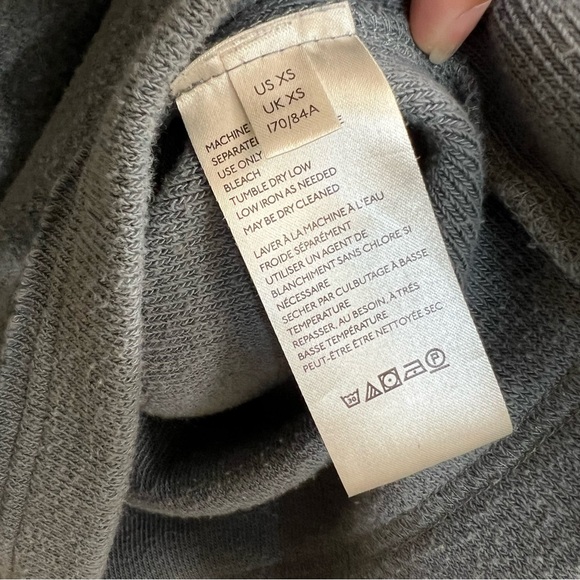 Free People Huntington Fleece Cowl Neck Sweatshirt Pullover in Gray, Size XS - Picture 10 of 11